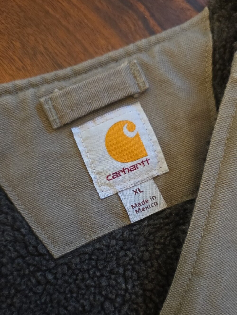 Carhartt Olive Sherpa-Lined Men’s Work Vest
